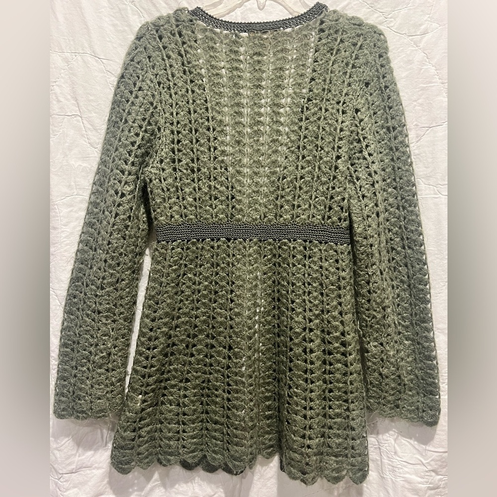 Gold Hawk Open Knit Sweater Cardigan
Sz: S - Picture 11 of 14